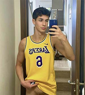 LA bisex jock semi hard thinking about you staring