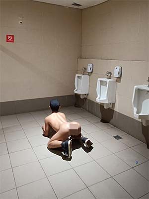 Latino fuckboy wants it hard and quick in public restrooms, Dallas