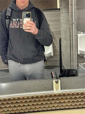 Horny on campus, showing my glorious dickprint Missoula, MT